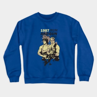 1987 RUN AND GUN ACTION GAME Crewneck Sweatshirt